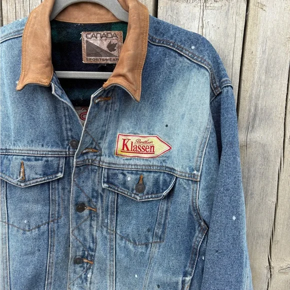 Vintage Canada Sportswear Denim Jacket – Distressed vibes Sz M - Picture 8 of 14